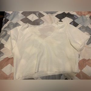 White Shein Crop Top